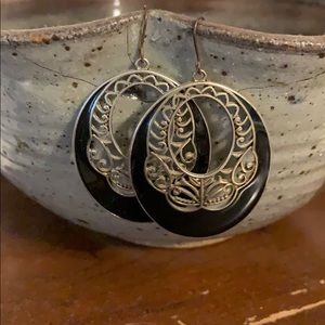 Black & gold earrings